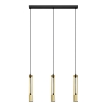 LED Κρεμαστό φωτιστικό οροφής ράγα BARS 3xGU10/4,8W/230V χρυσό