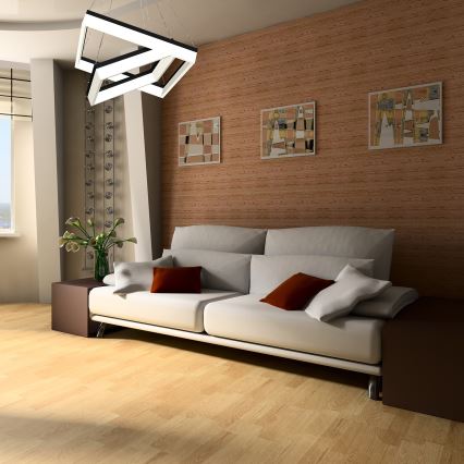 LED Κρεμαστό πολύφωτο NERO 2xLED/80W/230V