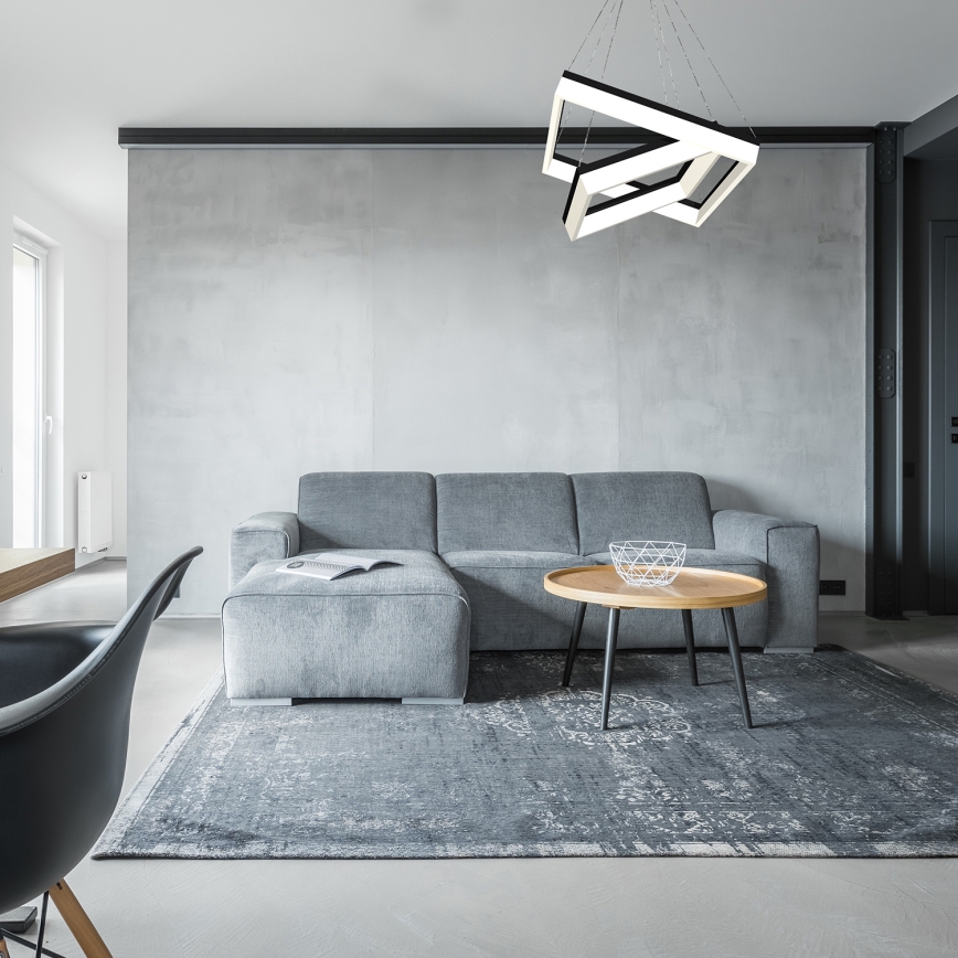 LED Κρεμαστό πολύφωτο NERO 2xLED/80W/230V