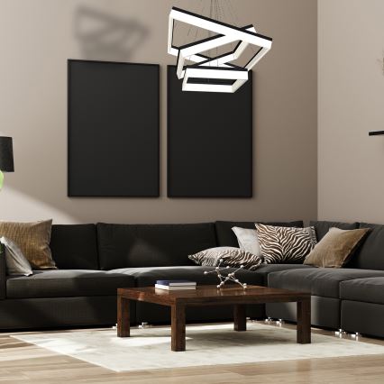 LED Κρεμαστό πολύφωτο NERO 3xLED/140W/230V