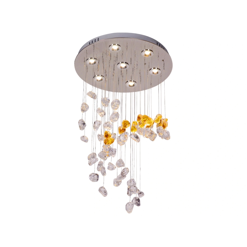 Κρυστάλλινο LED οροφής φωτιστικό AVARA LED/24W/230V Ø 40 cm γυαλιστερό χρώμιο + τηλεχειριστήριο