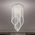 LED κρυστάλλινο φωτιστικό οροφής NAURU LED/30W/230V Ø 60 cm γυαλιστερό χρώμιο + τηλεχειριστήριο