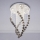 LED κρυστάλλινο φωτιστικό οροφής NAURU LED/30W/230V διάμ. 40 cm γυαλιστερό χρώμιο/μαύρο + τηλεχειριστήριο