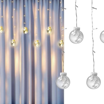 LED κουρτίνα WISH BALLS 108xLED/8 λειτουργίες 4,5 m θερμό λευκό