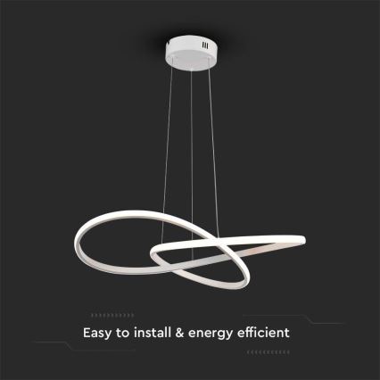 LED Κρεμαστό φωτιστικό οροφής LED/20W/230V 3000K λευκό