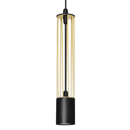 LED Kρεμαστό φωτιστικό οροφής τρίφωτο BARS 3xGU10/4,8W/230V μαύρο/χρυσό