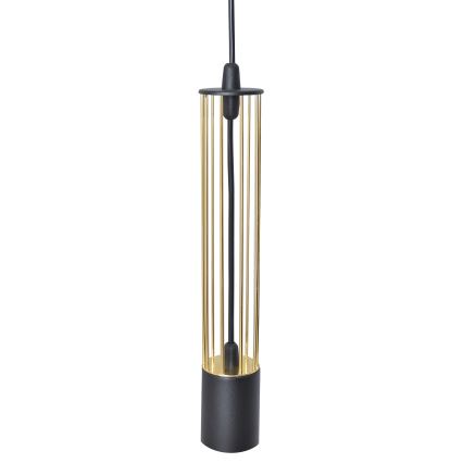 LED Kρεμαστό φωτιστικό οροφής τρίφωτο BARS 3xGU10/4,8W/230V μαύρο/χρυσό