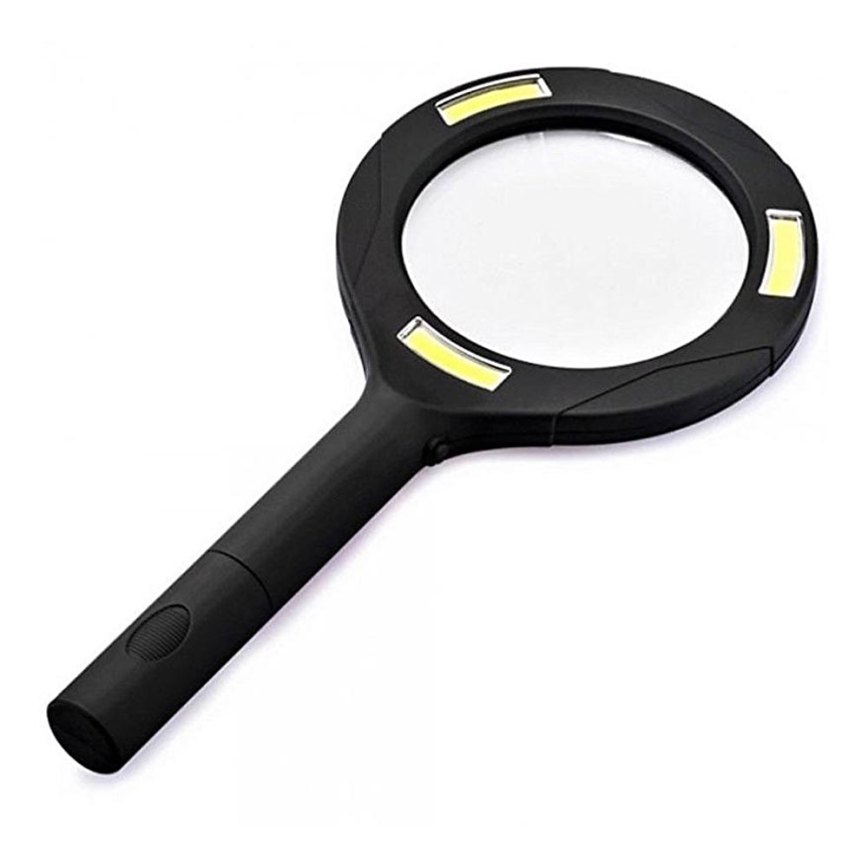 LED Magnifier 5×ZOOM με οπίσθιο φωτισμό LED/3W/2xAA IP44