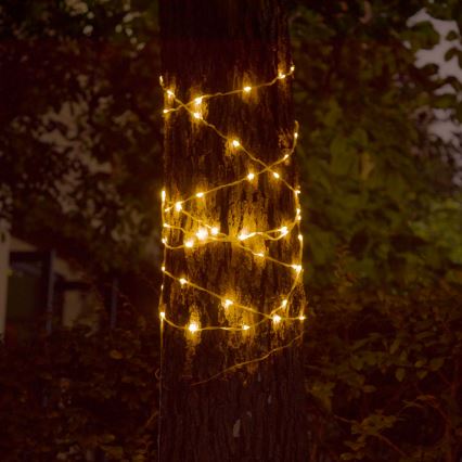 LED Ηλιακά διακοσμητικά λαμπάκια LED/3,7V 1800 mAh 10 m IP44 + τηλεχειριστήριο