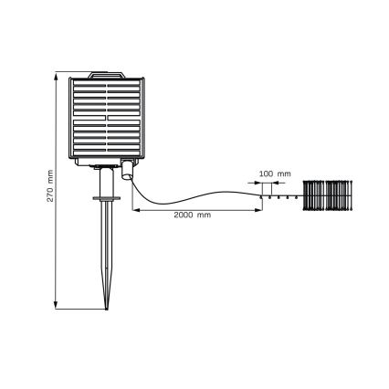 LED Ηλιακά διακοσμητικά λαμπάκια LED/3,7V 1800 mAh 10 m IP44 + τηλεχειριστήριο