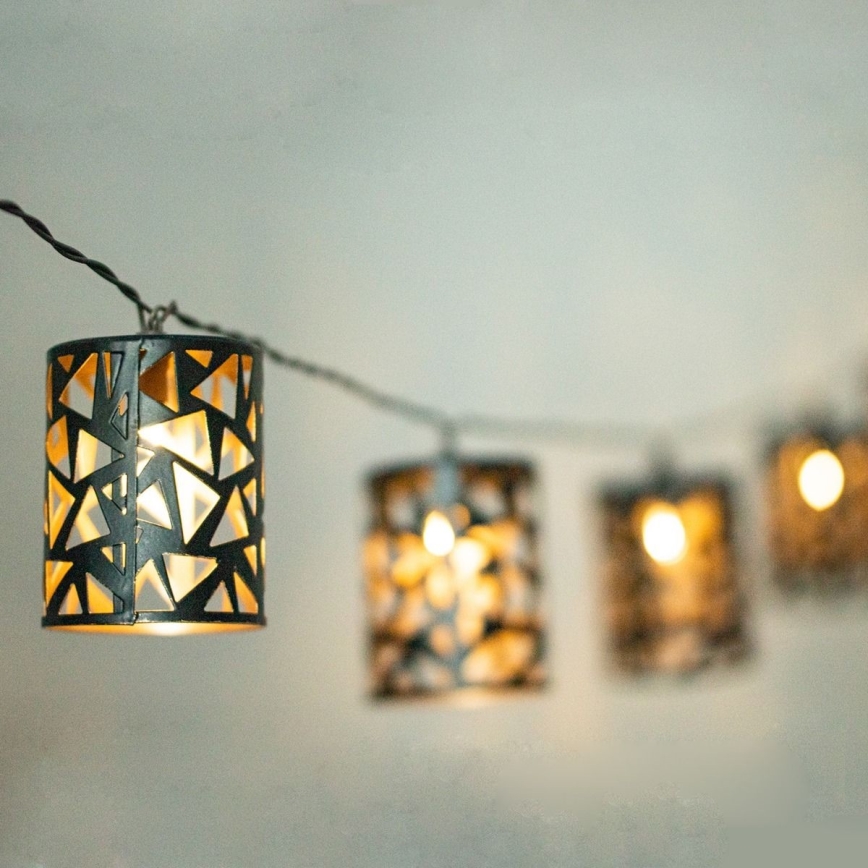 LED Ηλιακή Γιρλάντα 10xE12/3,65m 600 mAh IP44 ζεστό λευκό