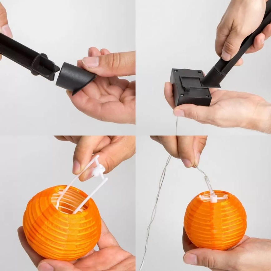 Ηλιακή αλυσίδα LED 10xLED/1,2V 3,7μ 300mAh IP44 πολύχρωμη