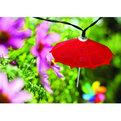 Ηλιακή αλυσίδα LED 10xLED/1,2V 300 mAh 3,8 m IP44 ομπρέλες