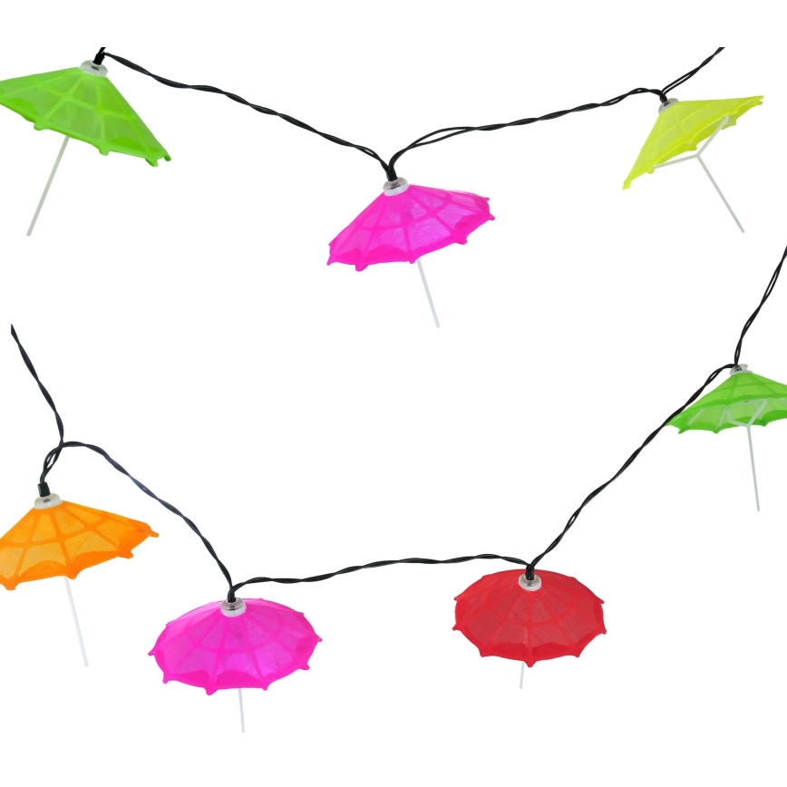 Ηλιακή αλυσίδα LED 10xLED/1,2V 300 mAh 3,8 m IP44 ομπρέλες