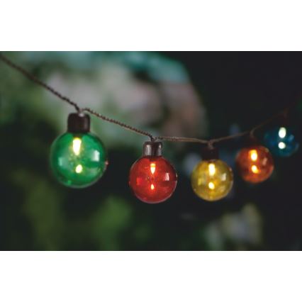 Ηλιακή αλυσίδα LED 10xLED/3,65μ 600 mAh IP44 πολύχρωμη