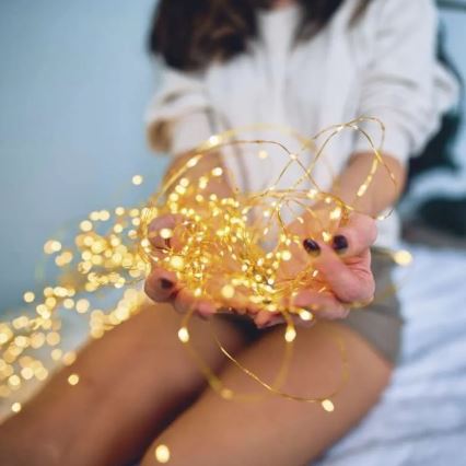 LED Ηλιακή αλυσίδα LED/2,4W/1,2V 1xAA 15 μ IP44 3000K 600 mAh