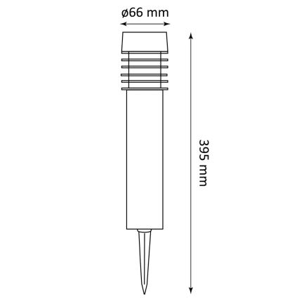 LED ηλιακή λάμπα MARTIN LED/1,2V 150 mAh IP44 μαύρη