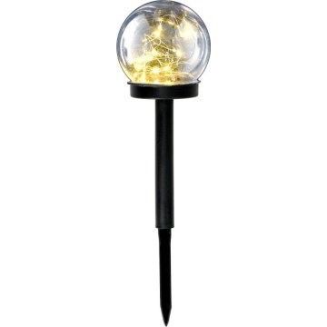 LED ηλιακή λάμπα με αισθητήρα GLEAM LED/1,2V 3000K IP44 40 mAh διάφανη/μαύρη