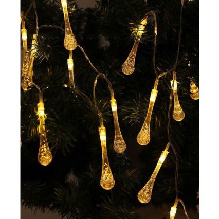 LED ηλιακή γιρλάντα με αισθητήρα λυκόφωτος 20xLED/0,72W/1,2V 600 mAh 4,7m IP44