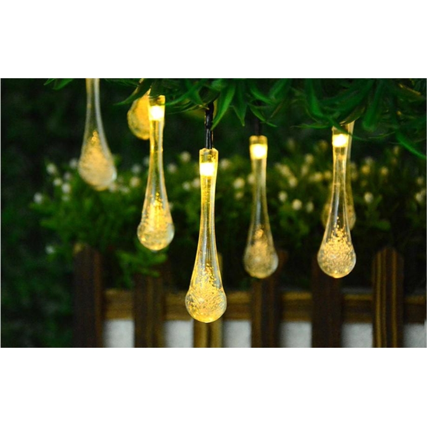 LED ηλιακή γιρλάντα με αισθητήρα λυκόφωτος 20xLED/0,72W/1,2V 600 mAh 4,7m IP44