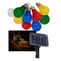 LED Ηλιακή εξωτερική γιρλάντα 10xLED/1,2V 300 mAh 2,2 m IP44 πολύχρωμη