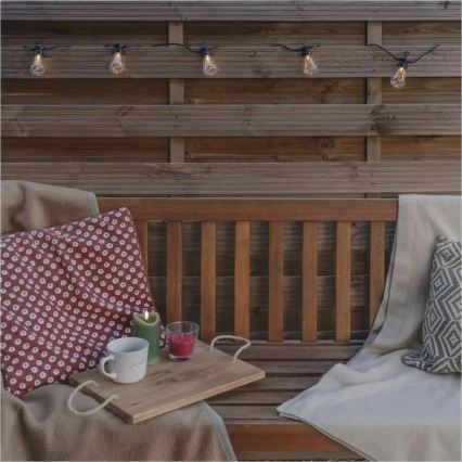 LED ηλιακή διακοσμητική γιρλάντα 10xLED/0,6W/1,2V 4,5m IP44 800 mAh