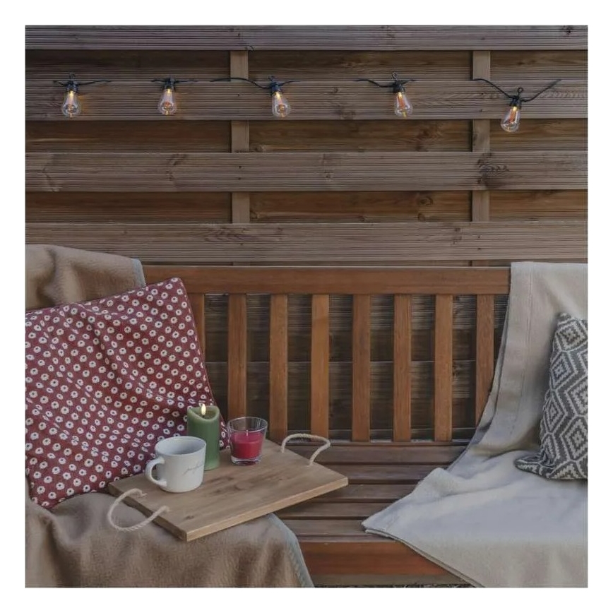 LED ηλιακή διακοσμητική γιρλάντα 10xLED/0,6W/1,2V 4,5m IP44 800 mAh