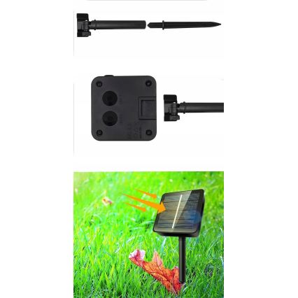 LED ηλιακή διακοσμητική γιρλάντα 30xLED/8 λειτουργίες 500 mAh 6,5 m IP67 θερμό λευκό