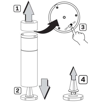 Ηλιακός LED Φωτισμός BART LED/1,2V 150 mAh IP44