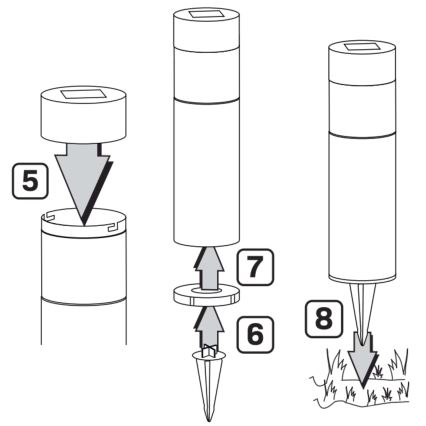 Ηλιακός LED Φωτισμός BART LED/1,2V 150 mAh IP44