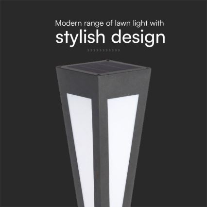 Ηλιακός LED Φωτισμός LED/2W/3,7V IP65 3000K 2600 mAh μαύρο + τηλεχειριστήριο