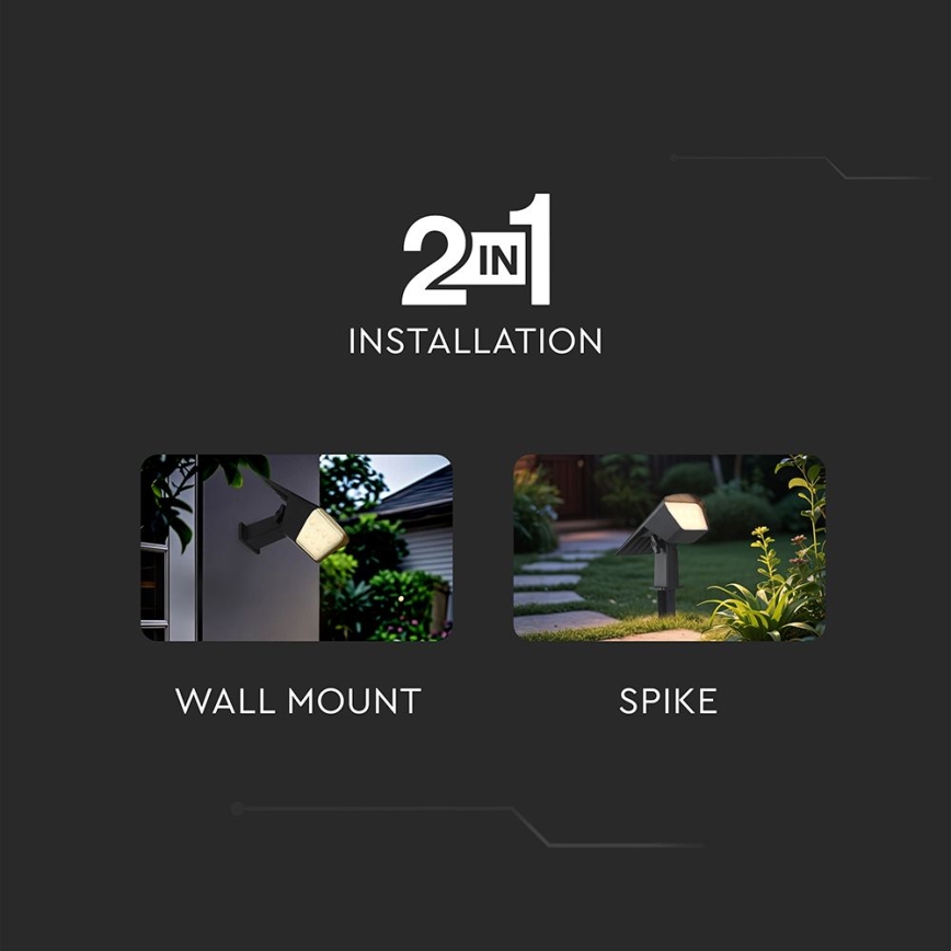 LED Ηλιακό φωτιστικό 2-σε-1 LED/1,3W/3,7V 3000/4000/6400K IP65 1200 mAh