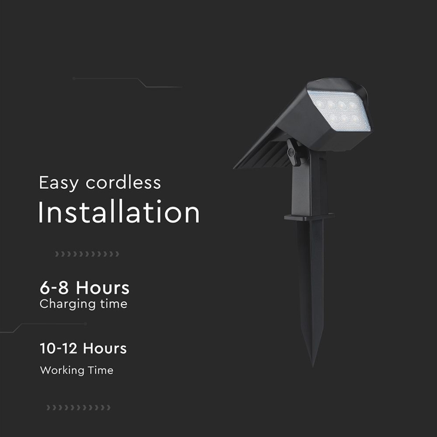 LED Ηλιακό φωτιστικό 2-σε-1 LED/1,3W/3,7V 3000/4000/6400K IP65 1200 mAh