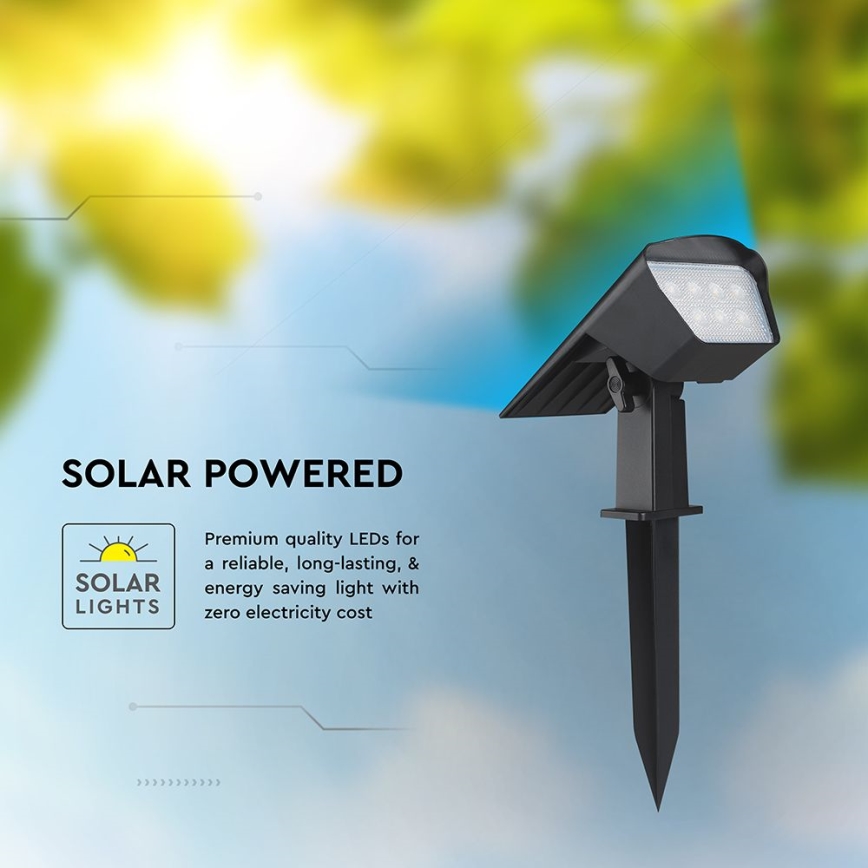 LED Ηλιακό φωτιστικό 2-σε-1 LED/1,3W/3,7V 3000/4000/6400K IP65 1200 mAh