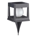 LED ηλιακό φωτιστικό CUBO LED/3,7V 1200 mAh IP44 μαύρο