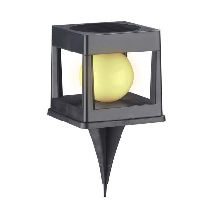 LED ηλιακό φωτιστικό CUBO LED/3,7V 1200 mAh IP44 μαύρο