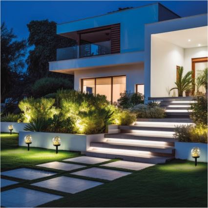 LED Ηλιακό φωτιστικό GLEAM LED/1,2V 3000K IP44 40 mAh διάφανο/μαύρο