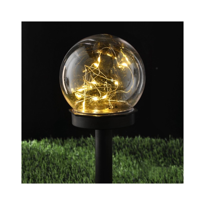 LED Ηλιακό φωτιστικό GLEAM LED/1,2V 3000K IP44 40 mAh διάφανο/μαύρο