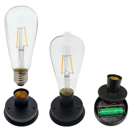 LED Ηλιακό φωτιστικό LAURA 1xE27/1,2V 300 mAh IP44