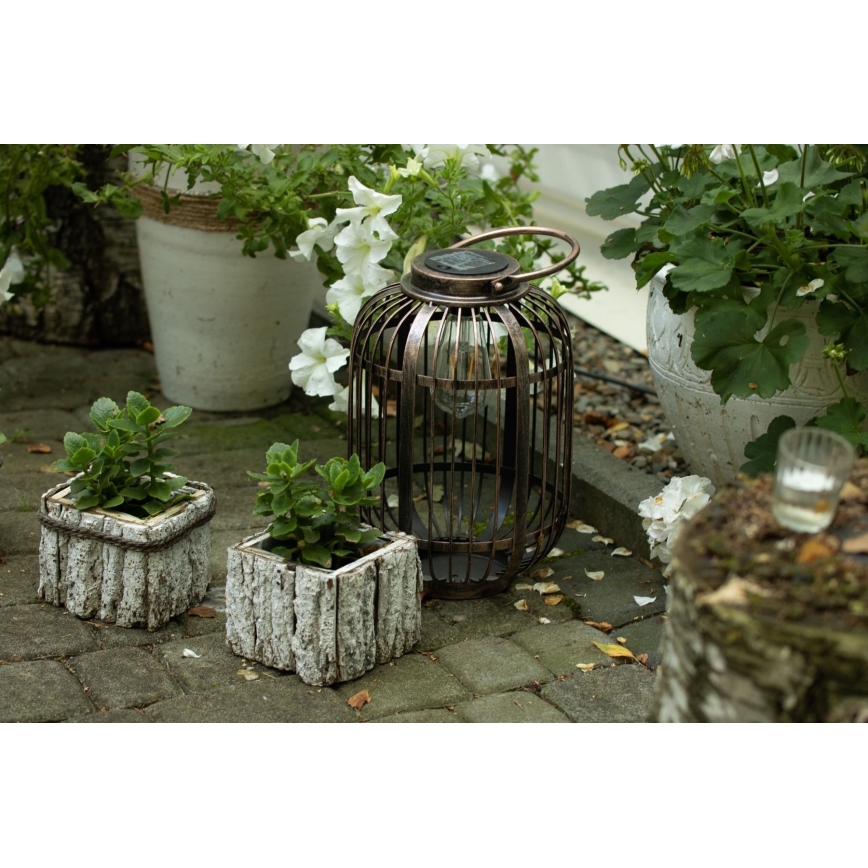 LED Ηλιακό φωτιστικό LORETA 1xE27/1,2V 600 mAh IP44