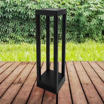 LED ηλιακό φωτιστικό PALERMO LED/3,7V 500 mAh 35 cm IP44 μαύρο