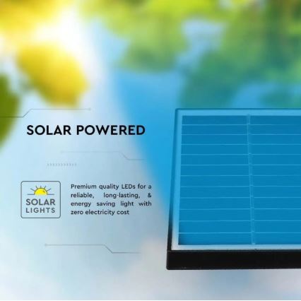 Ηλιακό φωτιστικό LED SPIKE LED/2W/5,5V IP65 6400K 1200 mAh