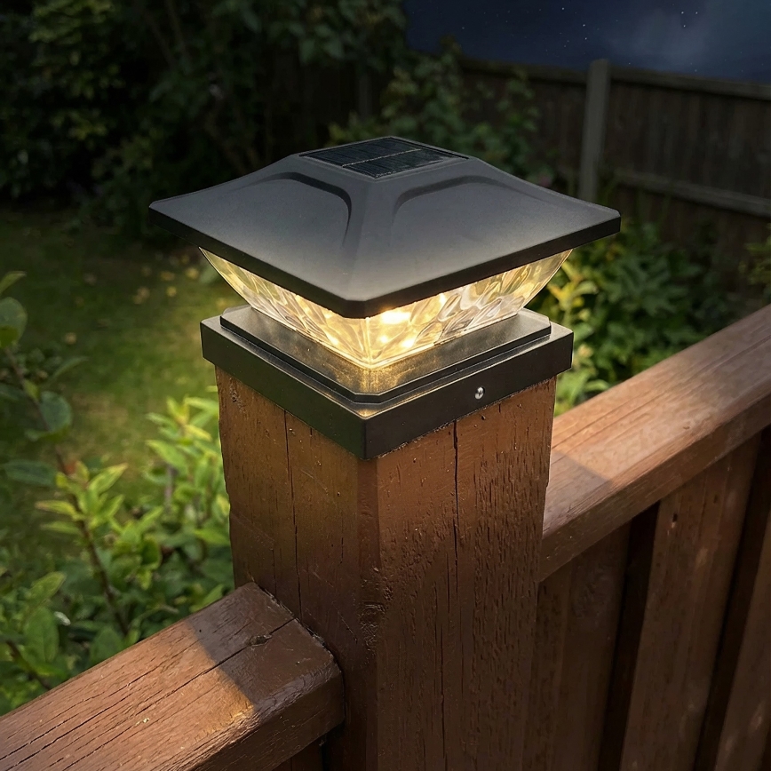 LED ηλιακό φωτιστικό TOYA LED/4,5W/230V 3000/6500K 600 mAh IP44 μαύρο