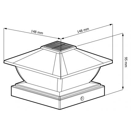 LED ηλιακό φωτιστικό TOYA LED/4,5W/230V 3000/6500K 600 mAh IP44 μαύρο