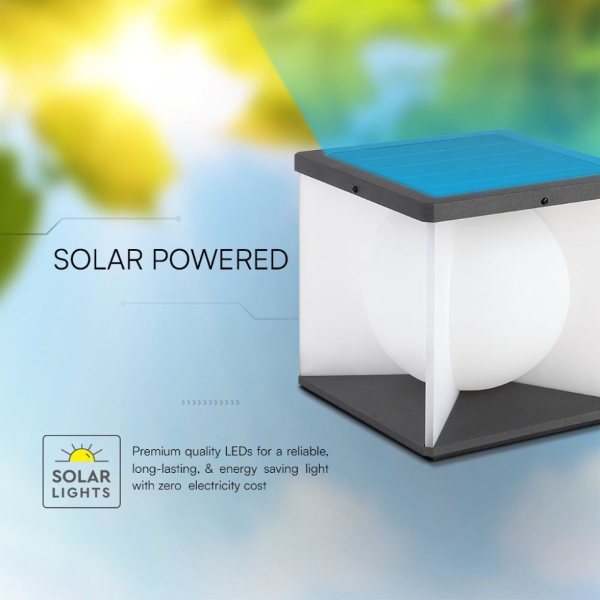 LED Ρυθμιζόμενο ηλιακό φωτιστικό τοίχου LED/3W/3,7V IP65 3000K 2600 mAh + τηλεχειριστήριο