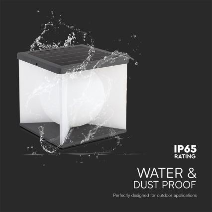 LED Ρυθμιζόμενο ηλιακό φωτιστικό τοίχου LED/3W/3,7V IP65 3000K 2600 mAh + τηλεχειριστήριο