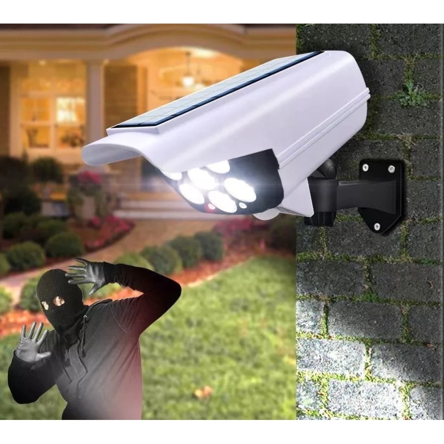 LED Ηλιακό μοντέλο κάμερας ασφαλείας με αισθητήρα ΚΑΜΕΡΑ LED/1W/3,7V 1200 mAh IP44 + τηλεχειριστήριο