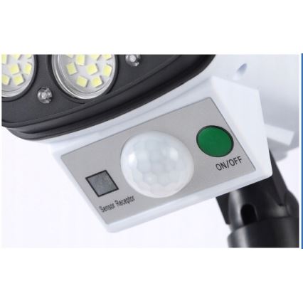 LED Ηλιακό μοντέλο κάμερας ασφαλείας με αισθητήρα ΚΑΜΕΡΑ LED/1W/3,7V 1200 mAh IP44 + τηλεχειριστήριο