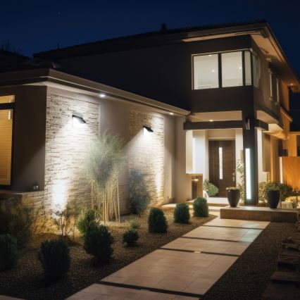 LED ηλιακό φωτιστικό τοίχου με αισθητήρα LED/1W/3,7V 6500K IP44 1200 mAh