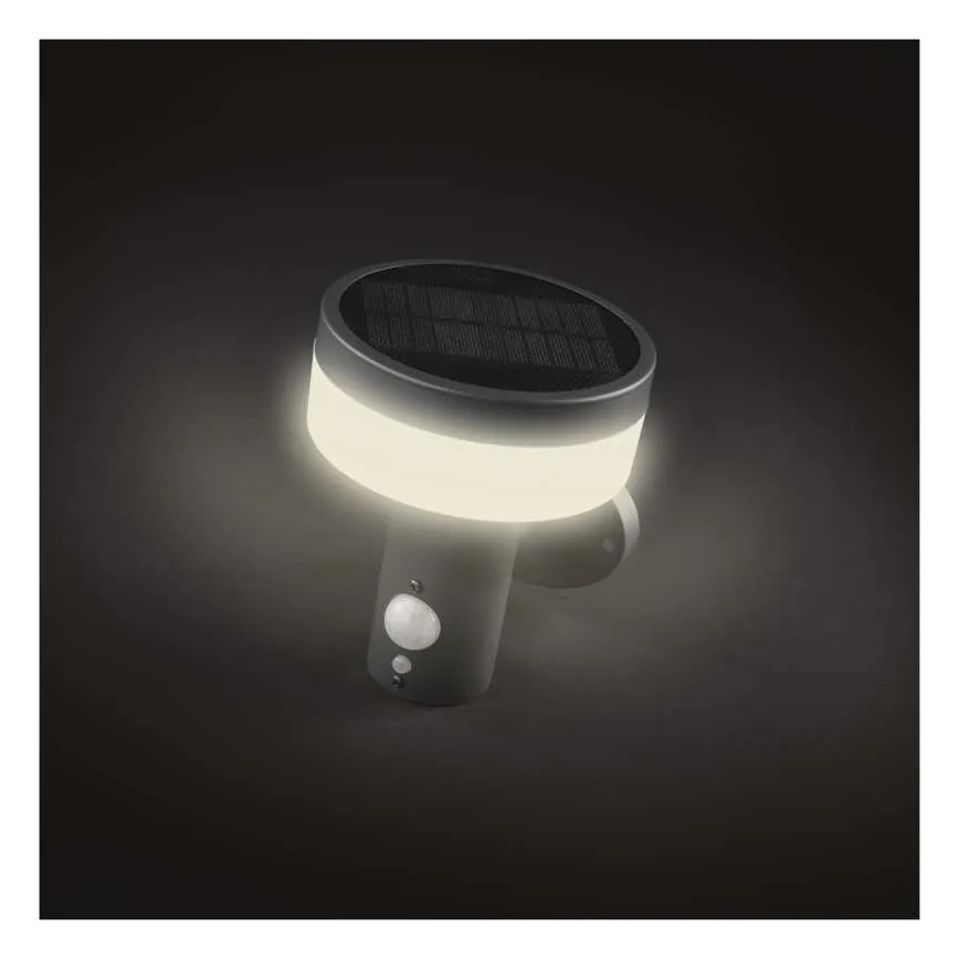 LED Ηλιακό Επιτοίχιο Φωτιστικό με Αισθητήρα LED/2W/3,7V 1200 mAh IP44